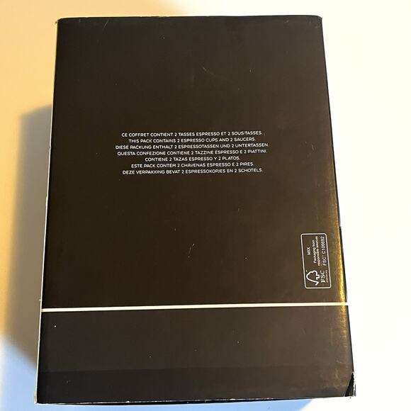 Nespresso View Atelier Design Collection Espresso Set of 2 Glasses + Saucers NIB - Picture 13 of 16